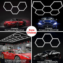 Load image into Gallery viewer, Customizable Hexagon Garage Light System - Includes 59 LED Tubes and Accessories