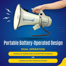 Load image into Gallery viewer, Powerful 2000-Yard 45W Megaphone with Aux Input &amp; Dual Modes - Portable Design
