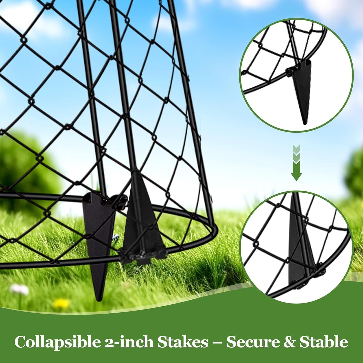 Durable Rustproof Chicken Wire Plant Cloches - 20" High Garden Protectors