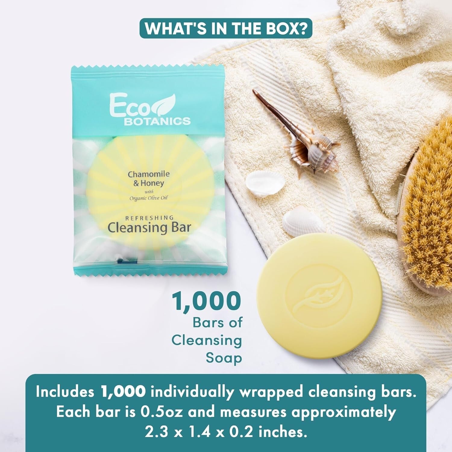 Travel-Size Luxury Cleansing Bar Soap 0.5 oz - 1000 Pack for Hotels