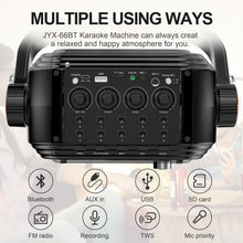 Load image into Gallery viewer, Rechargeable Karaoke Speaker Set with Dual Mics – Ideal for Home and Outdoors