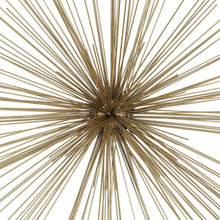 Load image into Gallery viewer, Contemporary Gold Starburst Wall Sculpture - 32" Metal Art for Living Rooms