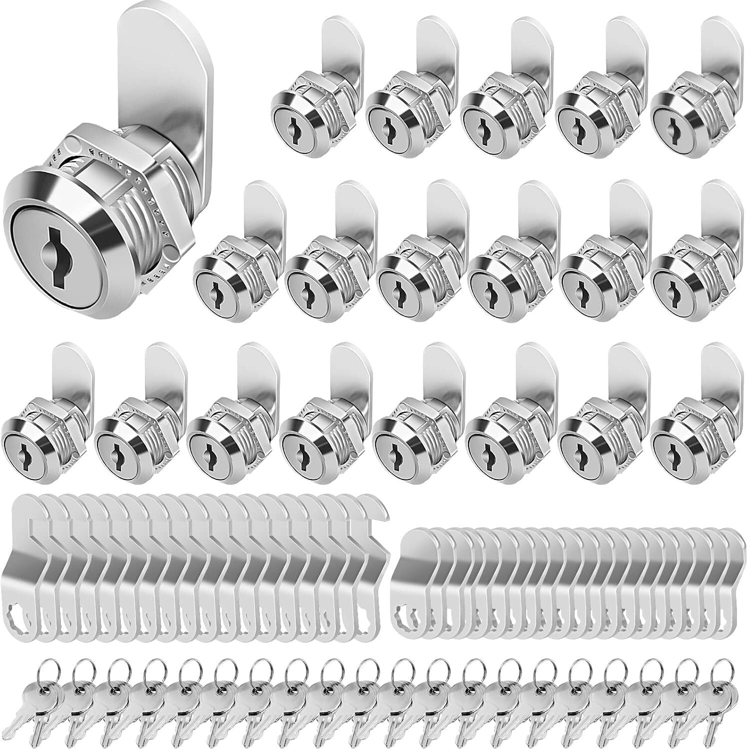 Premium Zinc Alloy Keyed Alike 5/8" Cam Locks - Toolbox & Mailbox Security Set