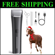 Load image into Gallery viewer, 2 Speed Battery-Powered Horse Clippers for Matted Long Hair - Ultra Quiet