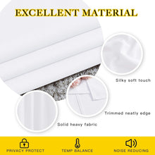 Load image into Gallery viewer, Modern White Room Darkening Grommet Curtains - Noise Reducing Insulated Panels
