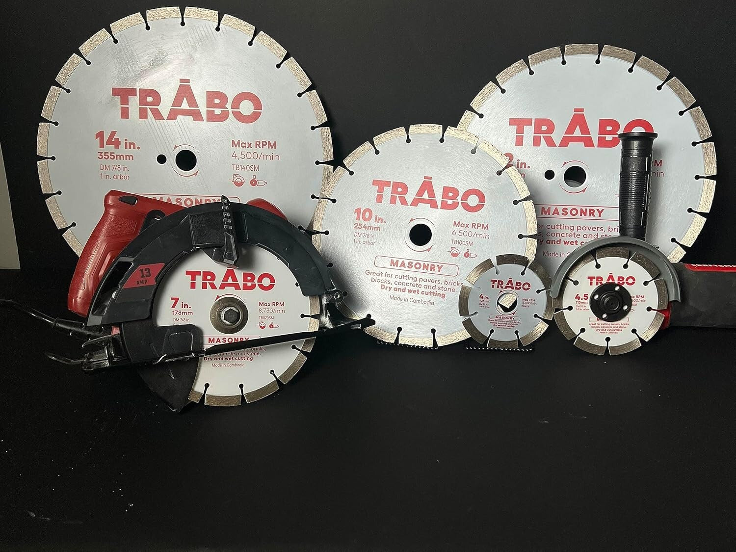 Durable 7-Inch Turbo Rim Diamond Blades - Ideal for Masonry & Metal Cutting