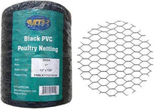 Load image into Gallery viewer, Versatile 12" x 150' Black Chicken Wire with Sturdy Hexagonal Mesh for Fencing