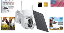 Load image into Gallery viewer, 4G LTE Solar Security Camera with 2K HD Night Vision - Wireless &amp; Weatherproof