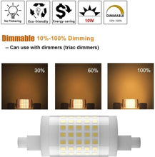 Load image into Gallery viewer, Dimmable R7S LED Bulb 78MM, 10W Warm White 3000K - 100W Halogen Replacement -...