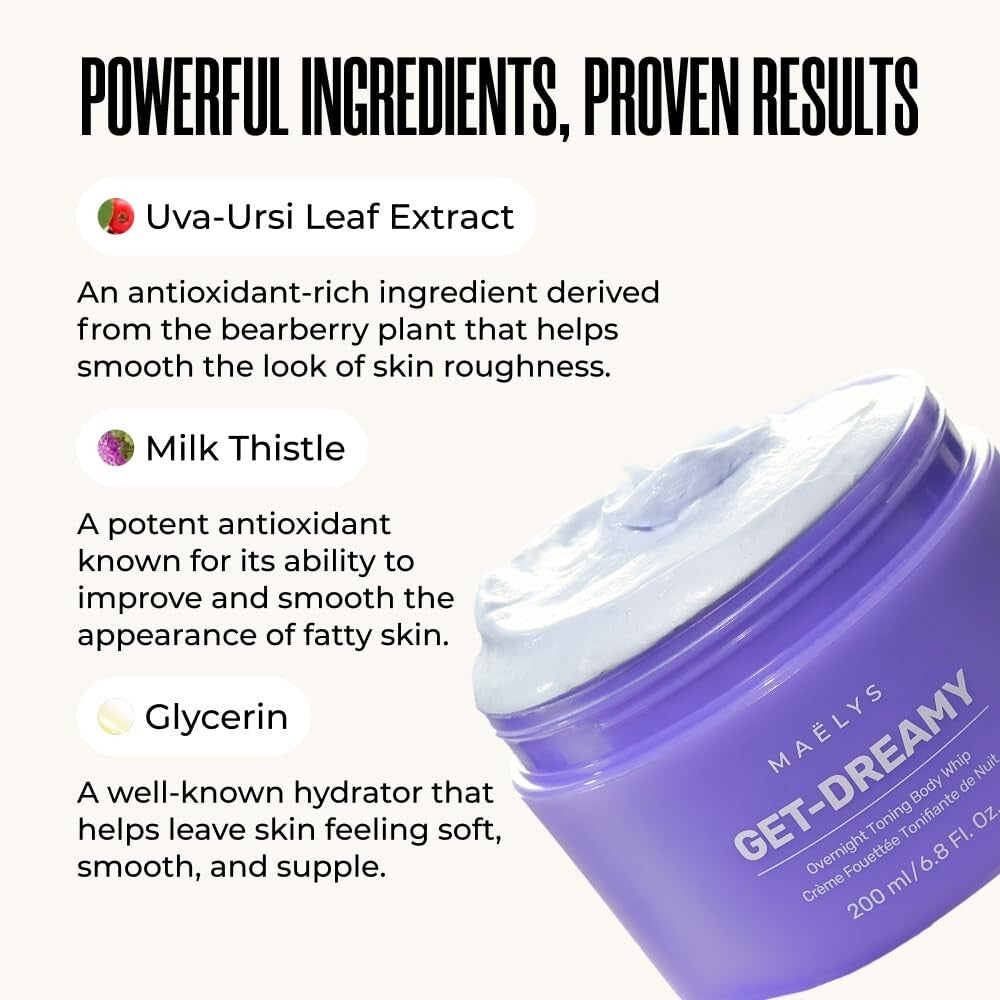 Overnight Body Whip - Toning Cream for Tighter, Firmer Skin While You Sleep