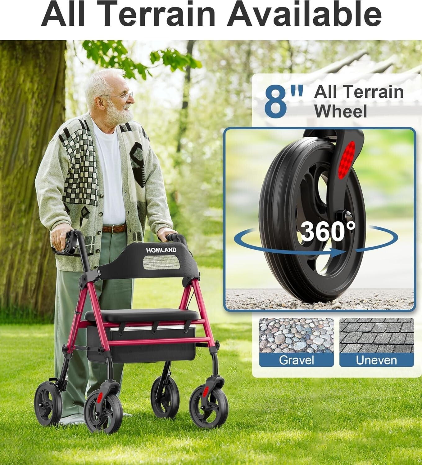 Adjustable Handle & Seat Foldable Walker for Seniors - Safety & Comfort Combined
