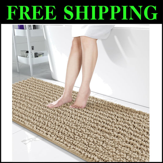 Soft Chenille Bath Runner Rug - 70" x 24", Ideal for Bathrooms & Nurseries