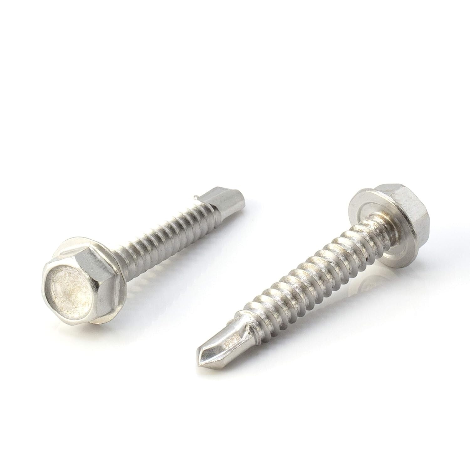 Hex Washer Head Self-Drilling Screws - 1.5" Length, 100ct for Professionals