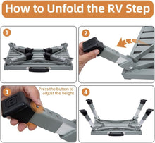 Load image into Gallery viewer, 19'' x 14.5'' RV Step Stool with Non-Slip Gripper Strips - Safe Access for All
