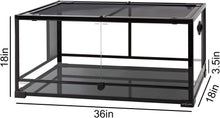 Load image into Gallery viewer, Easy-Access 50-Gallon Reptile Tank with Screen Ventilation &amp; Double Door Design