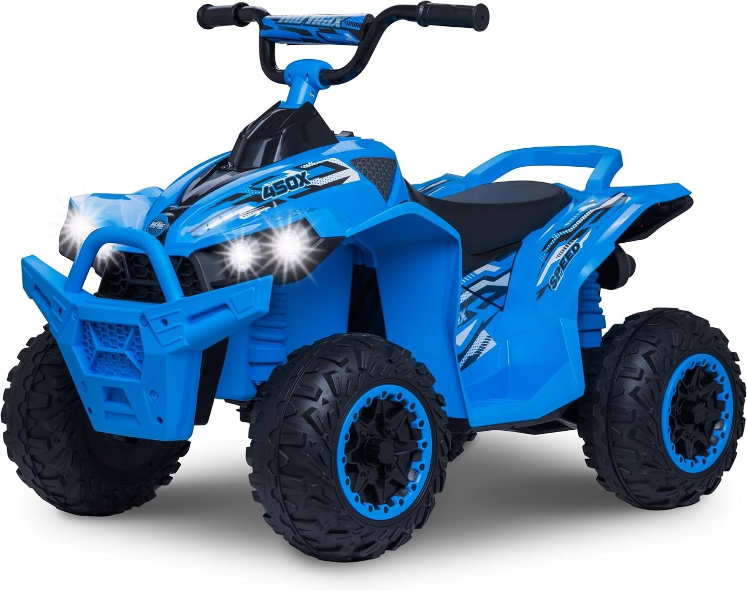 Durable 12V Electric ATV with LED Headlight: Safe Adventure for Kids 3-8