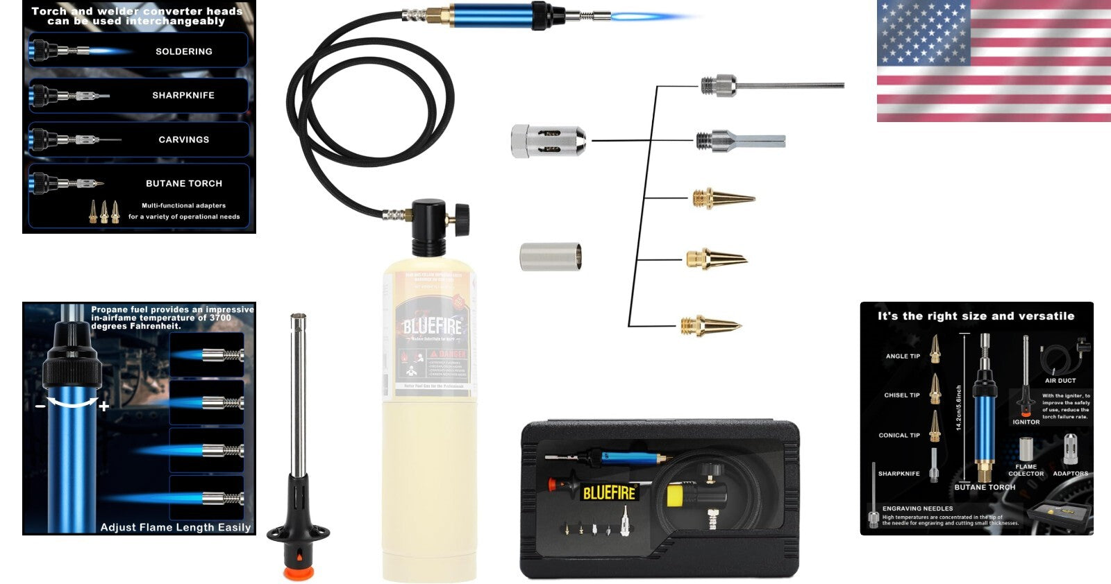 Portable Jewelry Soldering Torch with High-Temperature Capabilities & Pro Kit