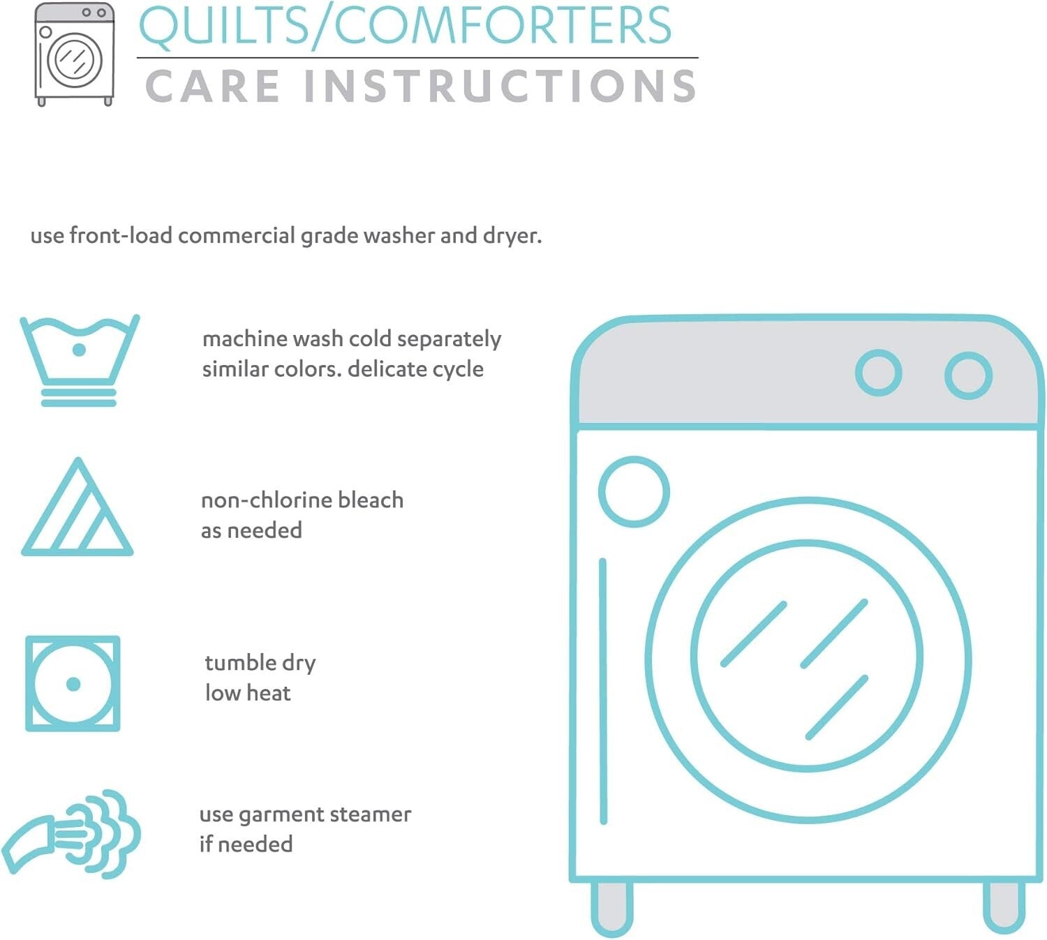 Charming Floral Navy & White Reversible Quilt Set, 3 Piece Bedding, Full/Queen