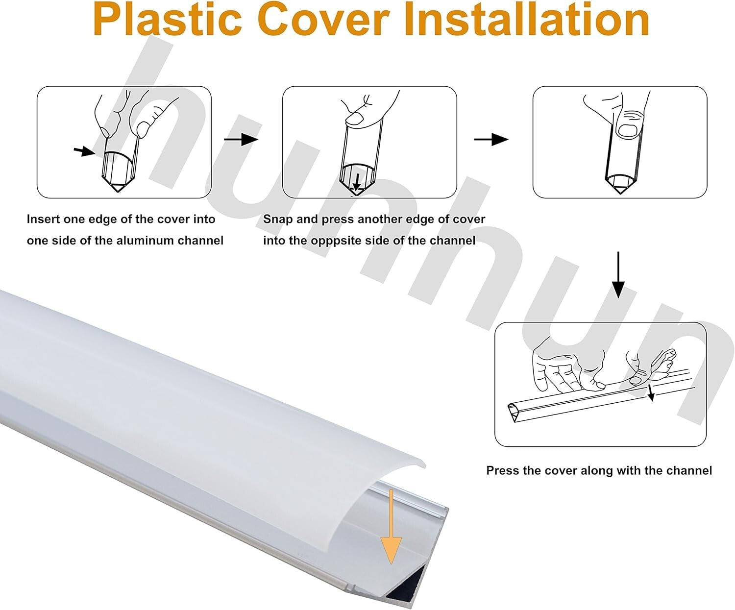 Elegant 2M V Shape Aluminum LED Channels for Simple & Stylish Lighting Solutions