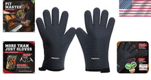 Load image into Gallery viewer, Waterproof XL BBQ Gloves with Non-Slip Grip - Complete Grilling Set with Bonuses