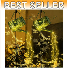 Load image into Gallery viewer, Charming 2 Pack Solar Watering Can Lights with Shepherd Hooks – Outdoor Decor