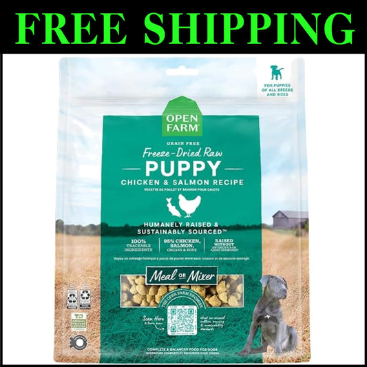 Animal Welfare Certified Freeze-Dried Chicken & Salmon for Digestive Health