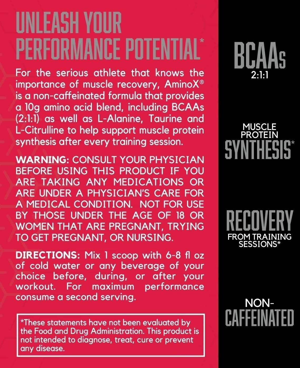 10g Amino Acids Per Serving - Caffeine Free Muscle Recovery Powder, 70 Servings