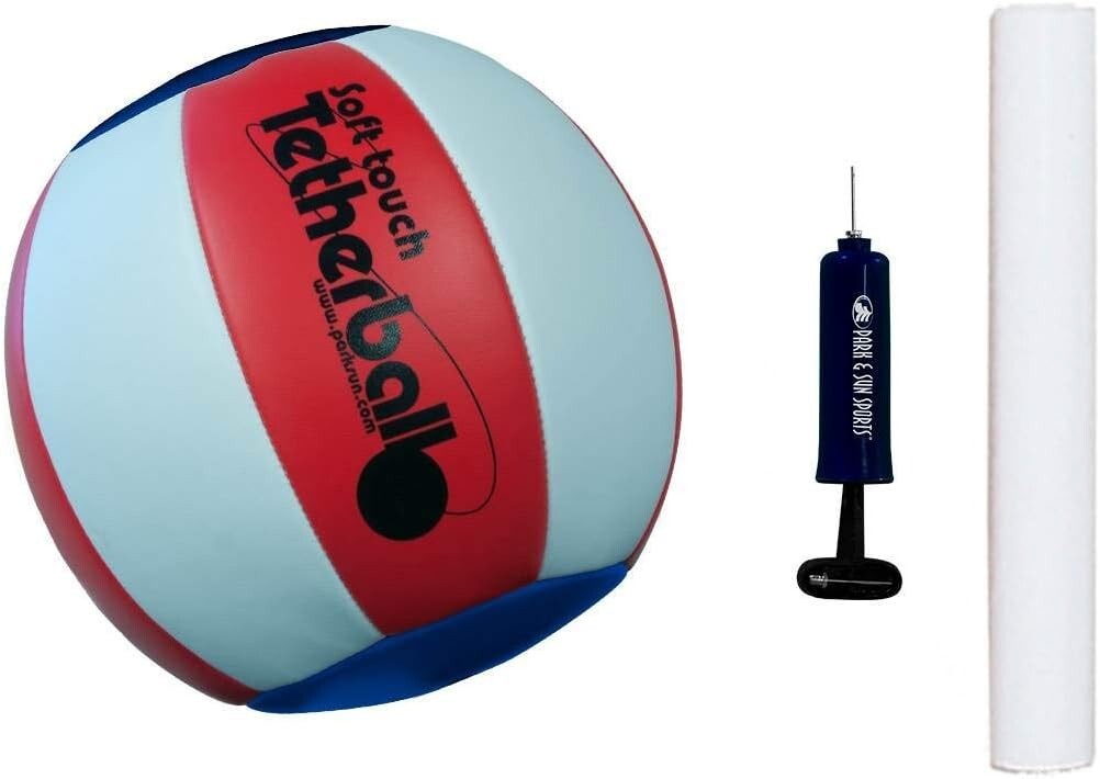 Durable Multi-Color Tetherball Set with Galvanized Steel Pole & Accessories