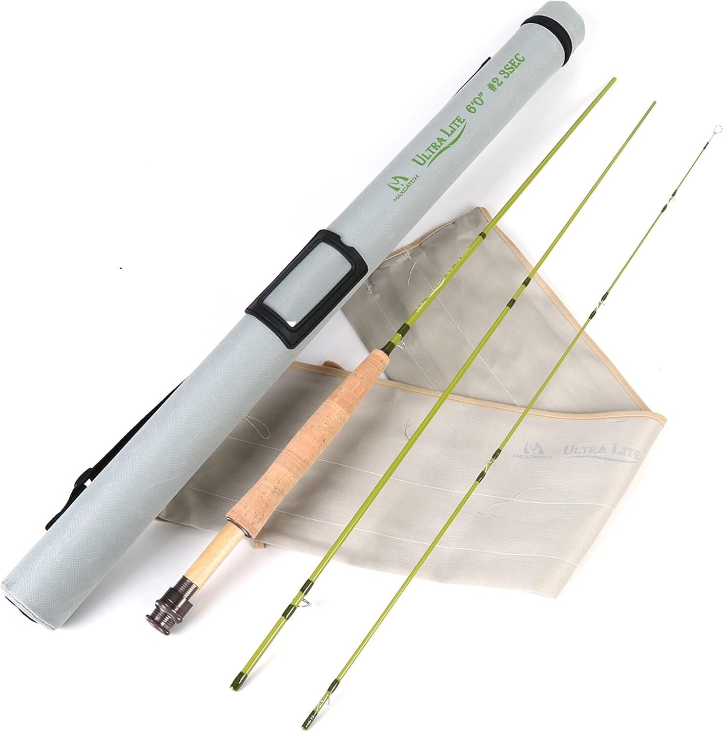 Maxcatch Ultra-Lite 3-Piece Fly Rod for Stream Fishing - 72" Medium-Fast Action
