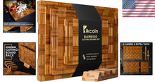 Load image into Gallery viewer, Set of 3 Extra Large Bamboo Cutting Boards with Juice Groove - Kitchen Essential