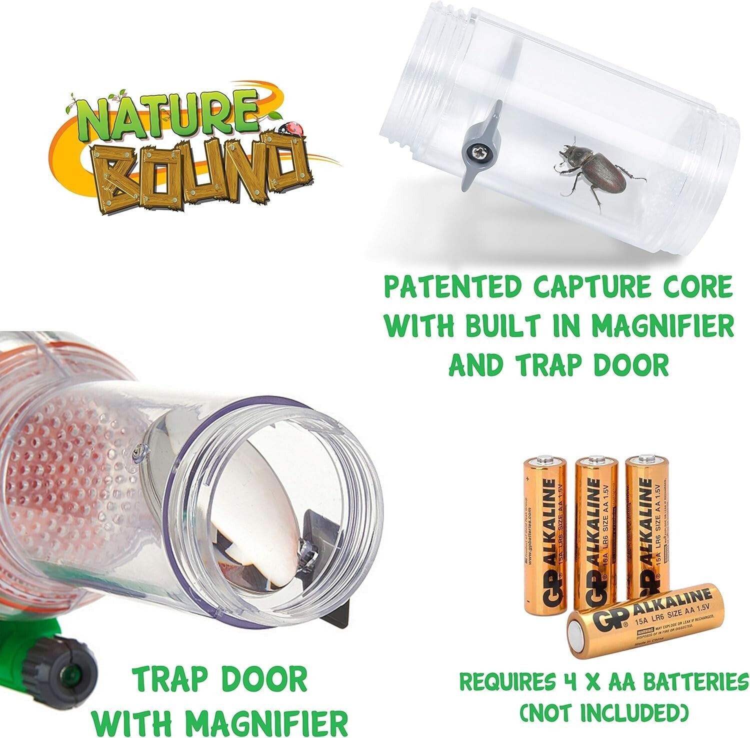Eco-Friendly Bug Catcher Vacuum with LED Light - Complete Kids Exploration Kit
