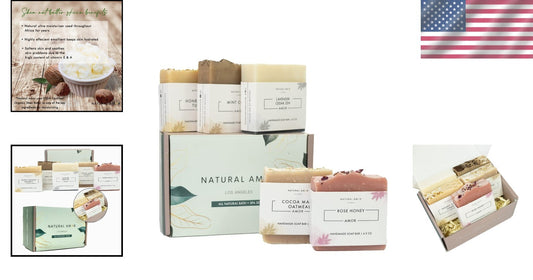 5-Piece All Natural Soap Collection - Essential Oil Scented Luxury Bars