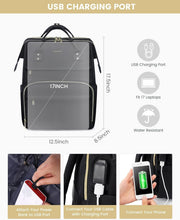 Load image into Gallery viewer, Professional Black Laptop Backpack for Women - Perfect for Teachers and Nurses