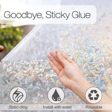 Load image into Gallery viewer, Rainbow 3D Window Privacy Film - UV Protection Cling Tint, 35.4'' x 157.4''