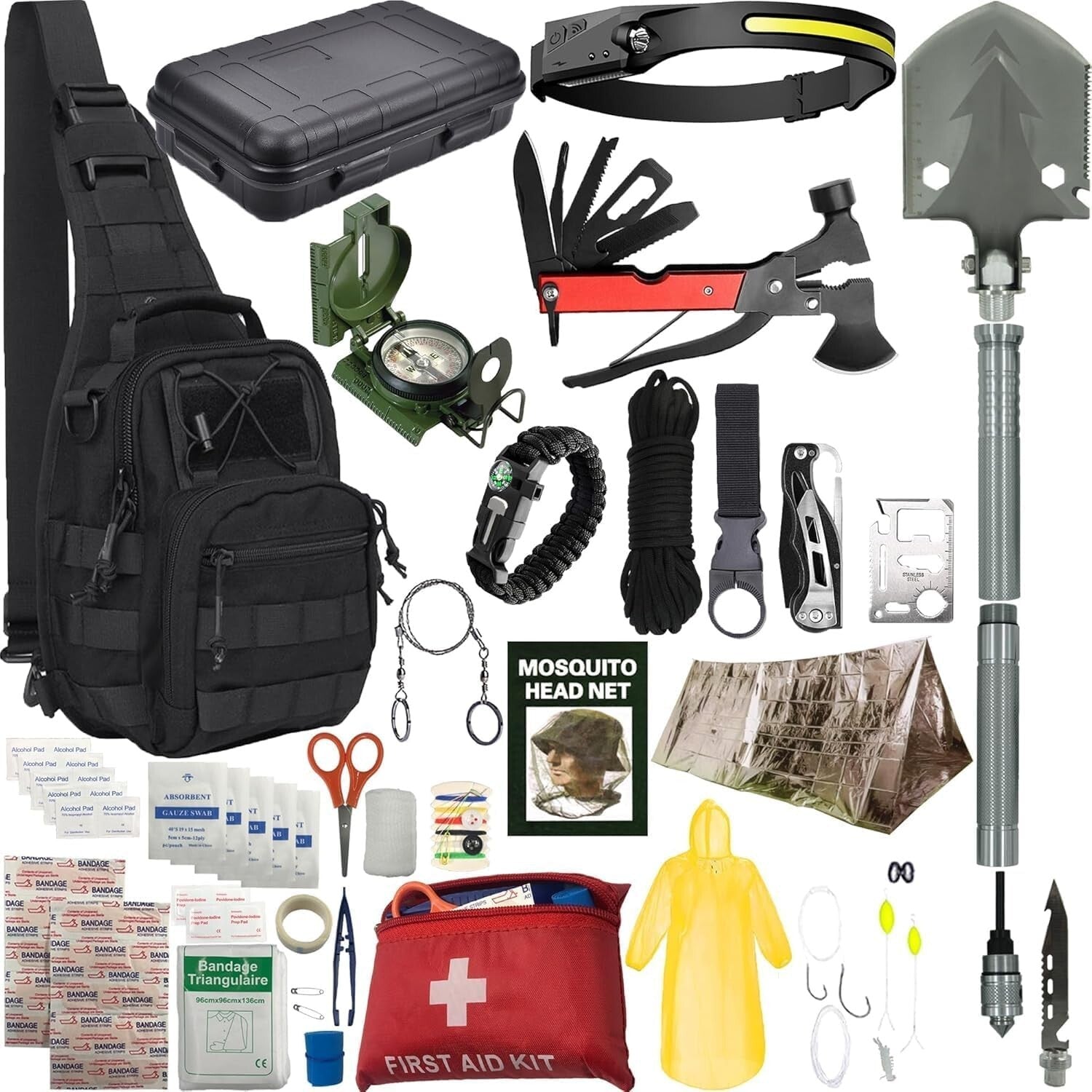 Durable Survival Kit Pro: Emergency Essentials for Adventurers & Outdoor Lovers