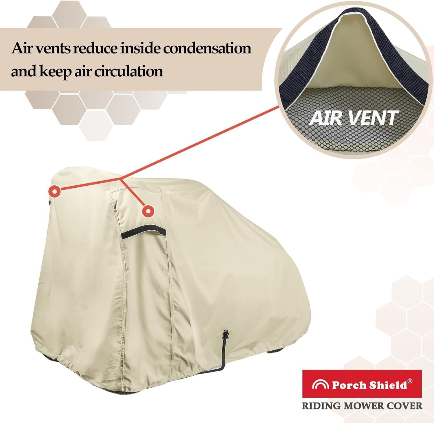 Easy-Install Lawn Tractor Cover with Dual Air Vents – Fits up to 54-inch Decks