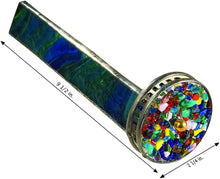 Load image into Gallery viewer, Artistic Green Stained Glass Kaleidoscope - Two Spinning Wheels for Dad