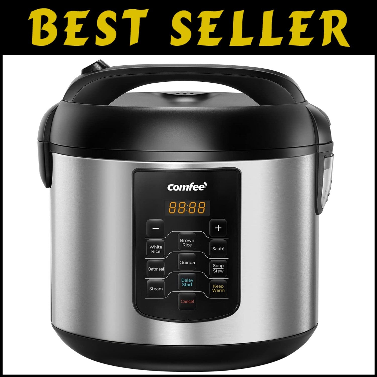 Programmable Rice Cooker with 8 One-Touch Settings - 20 Cup Cooked Capacity