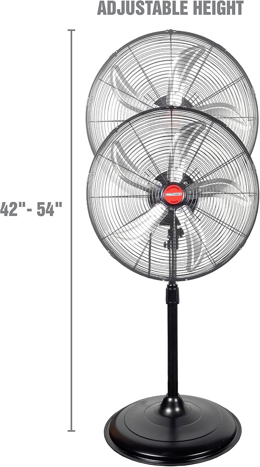 High-Efficiency 20" Oscillating Fan with 4500 CFM Airflow for Large Spaces