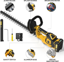 Load image into Gallery viewer, Lightweight Cordless Hedge Trimmer with 22'' Blade - Battery &amp; Charger Included