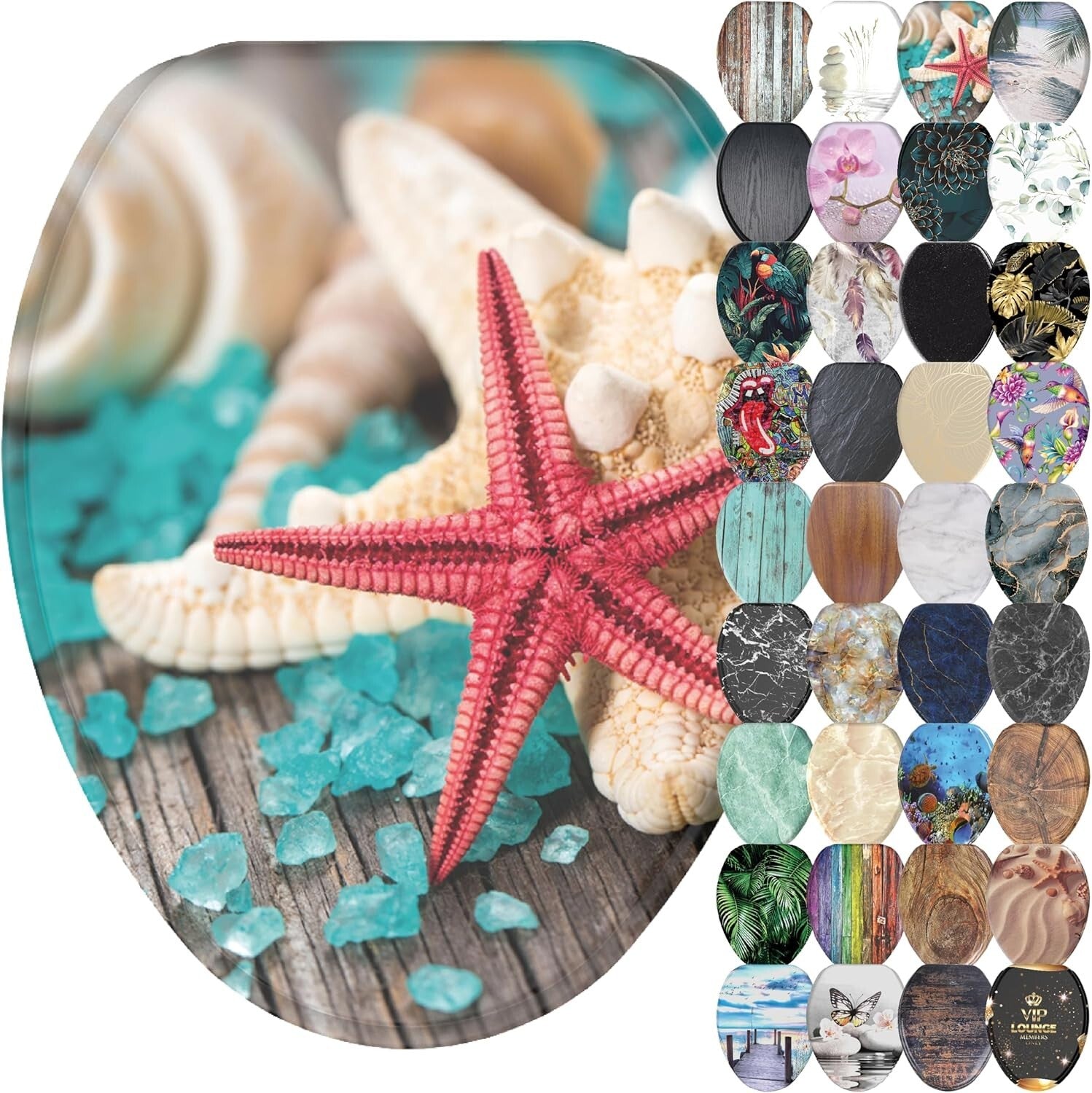 Elegant Elongated Toilet Seat - Soft Close Mechanism & Adjustable Hinges