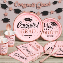 Load image into Gallery viewer, Graduation Party Decor Set - 350 PCS Disposable Tableware for Class of 2025