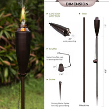 Load image into Gallery viewer, Pack of 4 Decorative Citronella Torches for Enchanting Outdoor Ambience
