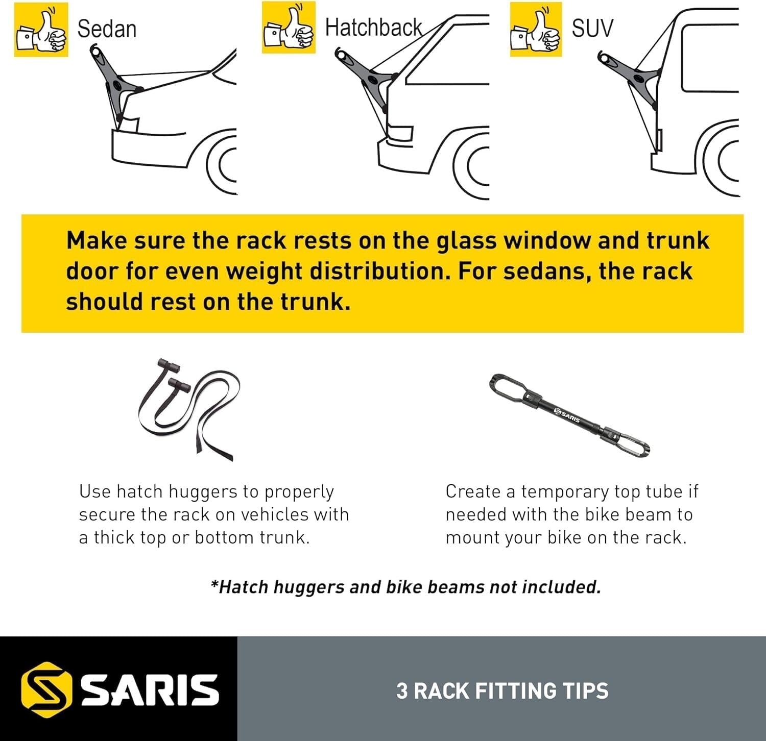Eco-Friendly 1-Bike Trunk Rack - Easy Install, Zero Adjustments Needed