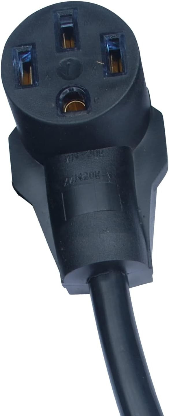 Durable NEMA 3-Prong to 4-Prong Adapter for Smooth Power Transfer - 12' Length