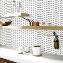 Load image into Gallery viewer, 72.65 Sq.ft Modern Black &amp; White Peel and Stick Wallpaper for Versatile Décor