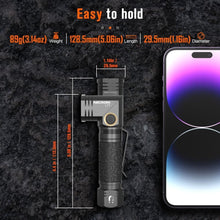 Load image into Gallery viewer, IP65 Waterproof 1800 Lumen Tactical Flashlight with Type-C Rechargeable Battery