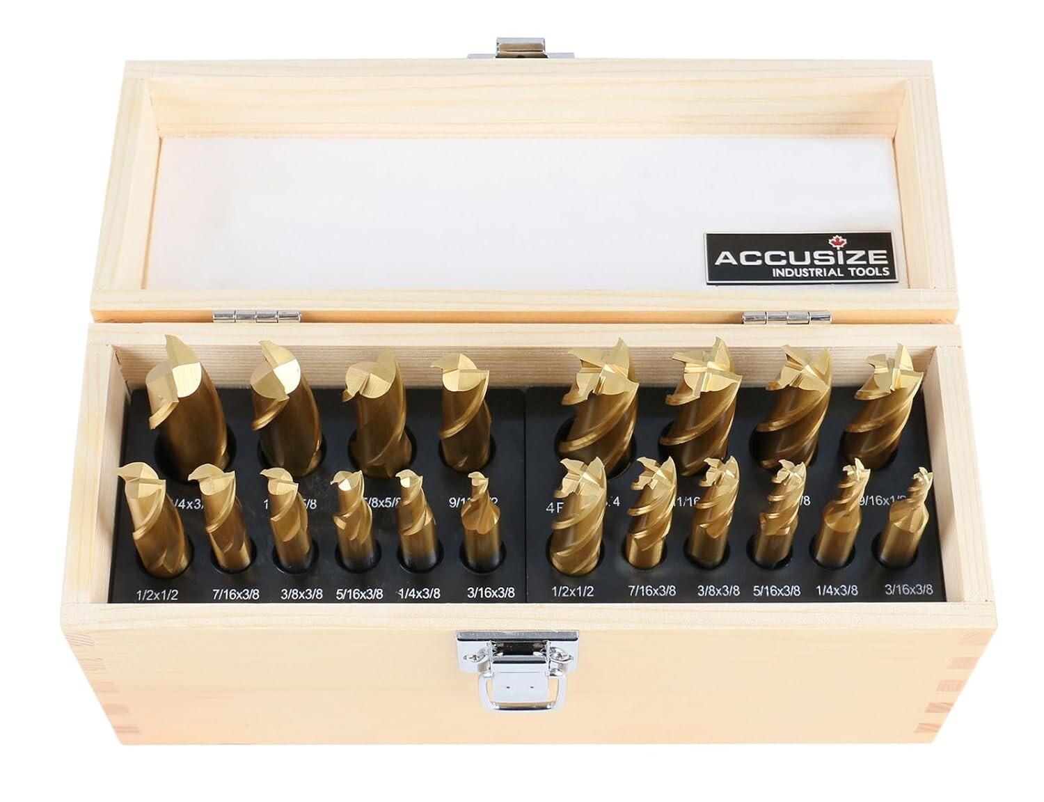 All-in-One 20 Pc HSS End Mill Set with 2 & 4 Flute Options, Up to 3/4'' Diameter