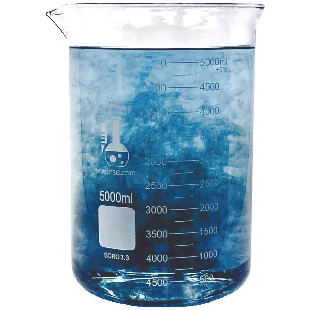 High Quality 5000ml Graduated Beaker - Borosilicate Glass for Laboratories