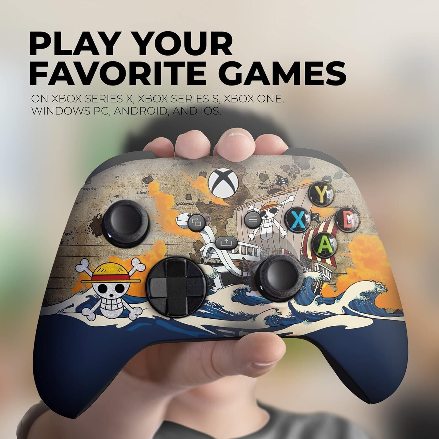 Custom Wireless Xbox Controller with Hydro-Dip Printing for Unique Gaming Style